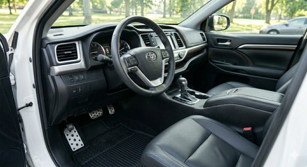 Interior car detailing — deep cleaned cabin